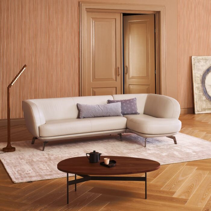 Leather armchair in an interior